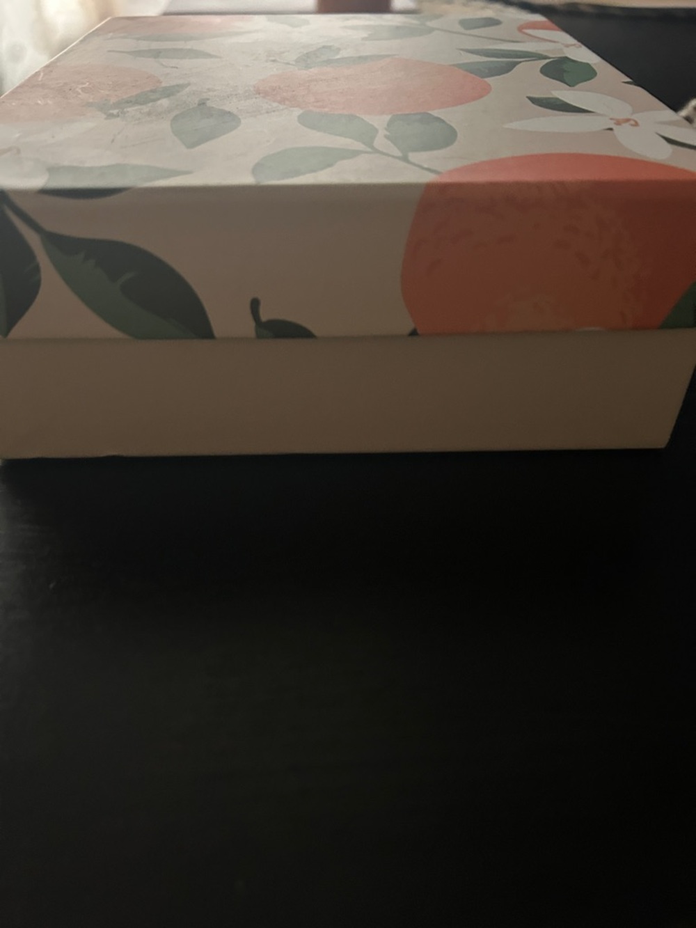 Floral Citrus Decorative Storage Box | Orange Blossom Design - Picture 2 of 3